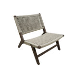 ΚΑΡΕΚΛΑ LOUNGE COLUMBIA ΠΛΕΚΤΗ ΜΕ ΣΚΟΥΡΟ ΞΥΛΙΝΟ ΣΚΕΛΕΤΟ