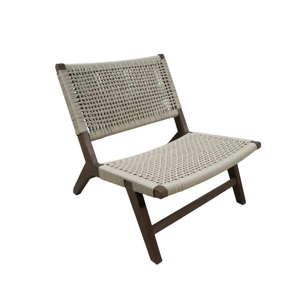 3 ΚΑΡΕΚΛΑ LOUNGE COLUMBIA ΠΛΕΚΤΗ ΜΕ ΣΚΟΥΡΟ ΞΥΛΙΝΟ ΣΚΕΛΕΤΟ - Image 1