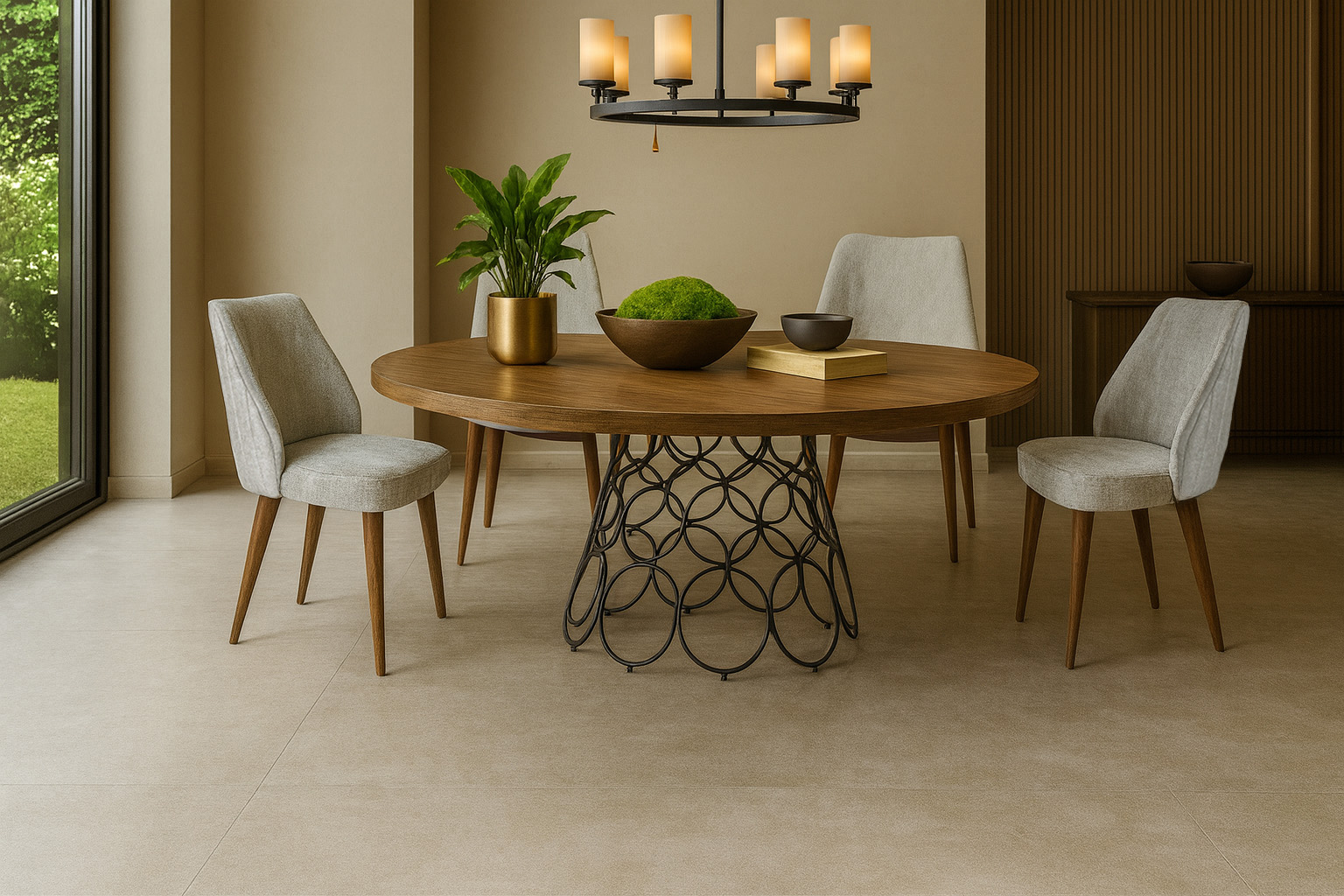 5194 AVA BEIGE Σέτ Τραπεζαρίας Libre Spitimade® Με 6τμχ Καρέκλες Ava - Image 1