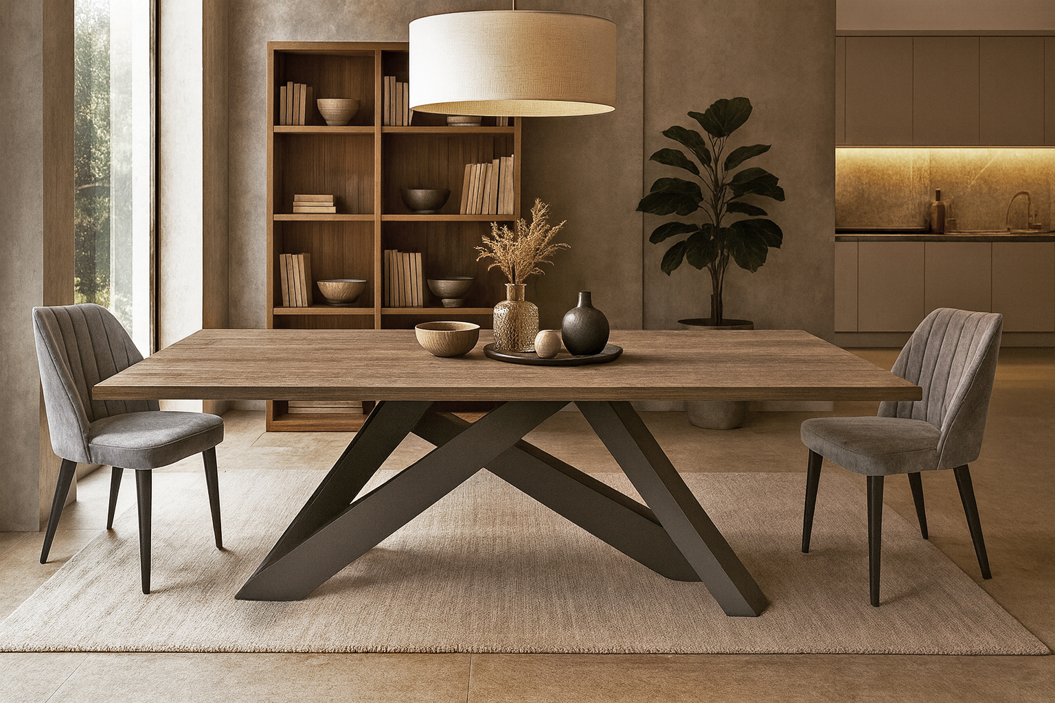 5194 Argo Gray Σέτ Τραπεζαρίας Tomer Spitimade® Με 6τμχ Καρέκλες Argo - Image 1