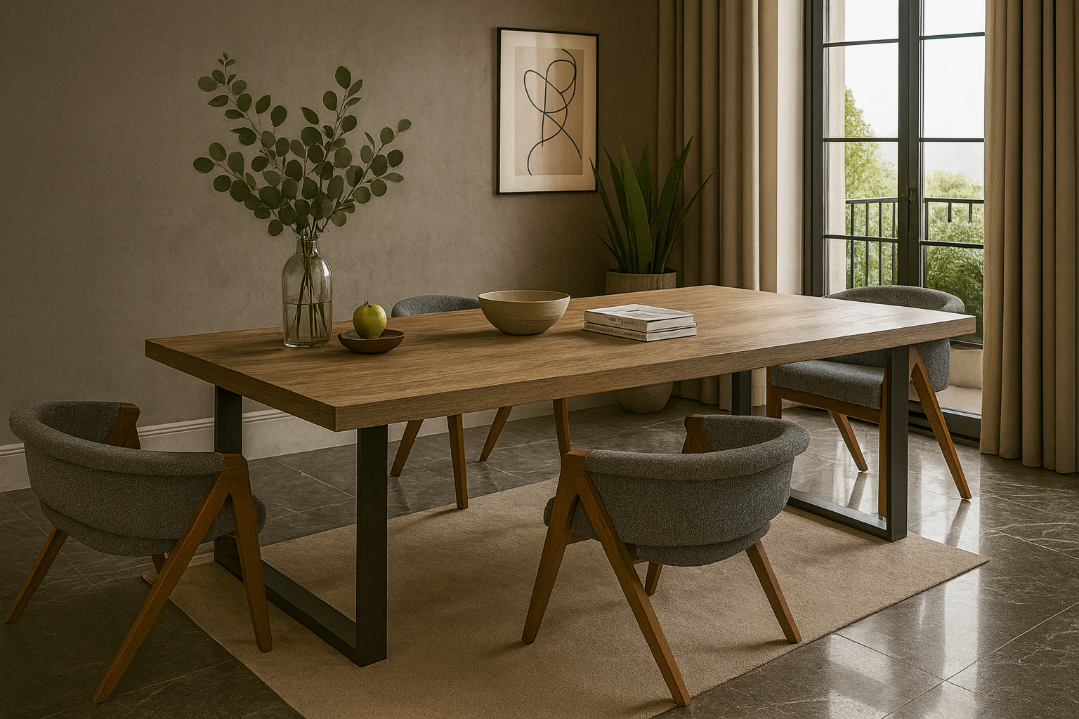 5194 RICH C Bristol Σέτ Τραπεζαρίας Road Spitimade® Με 6τμχ Καρέκλες Rich - Image 1