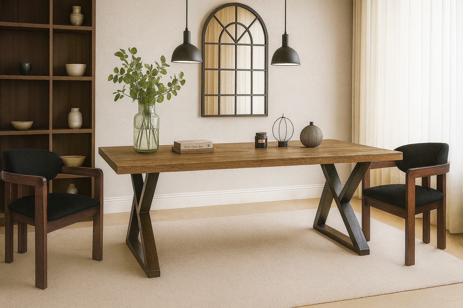 K545 Nomad Bristol Σέτ Τραπεζαρίας Inferno Spitimade® Με 6τμχ Καρέκλες-Πολυθρόνες Nomad - Image 1