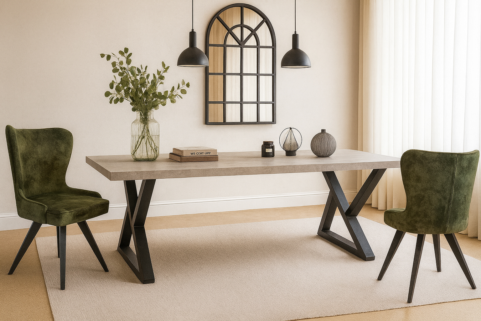 k538 Ross Σέτ Τραπεζαρίας Inferno Spitimade® Με 6τμχ Καρέκλες Ross - Image 1