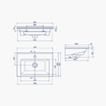 Νιπτήρας Επίπλου Πορσελάνης Cerastyle Arte 55x36cm Λευκό - Image 4