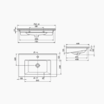 Νιπτήρας Επίπλου Πορσελάνης Cerastyle Arte 75x45cm Λευκό - Image 4