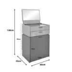 Τουαλέτα κρεβατοκάμαρας Sonlen ανθρακί-sonoma - Image 9