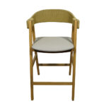 ΣΚΑΜΠΟ IMAN ΞΥΛΙΝΟ ΜΕ ΥΦΑΣΜΑΤΙΝΟ ΚΑΘΙΣΜΑ KAI ΠΛΑΤΗ ΑΠΟ ΣΧΟΙΝΙ - Image 2