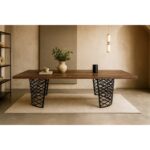 ΤΡΑΠΕΖΑΡΙΑ CAGE ΜΕ ΕΠΙΦΑΝΕΙΑ ΣΕ ΣΚΟΥΡΟ ΚΑΦΕ ΧΡΩΜΑ