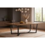 ΤΡΑΠΕΖΑΡΙΑ REINER ME ΕΠΙΦΑΝΕΙΑ ΣΕ ΣΚΟΥΡΟ ΚΑΦΕ ΧΡΩΜΑ