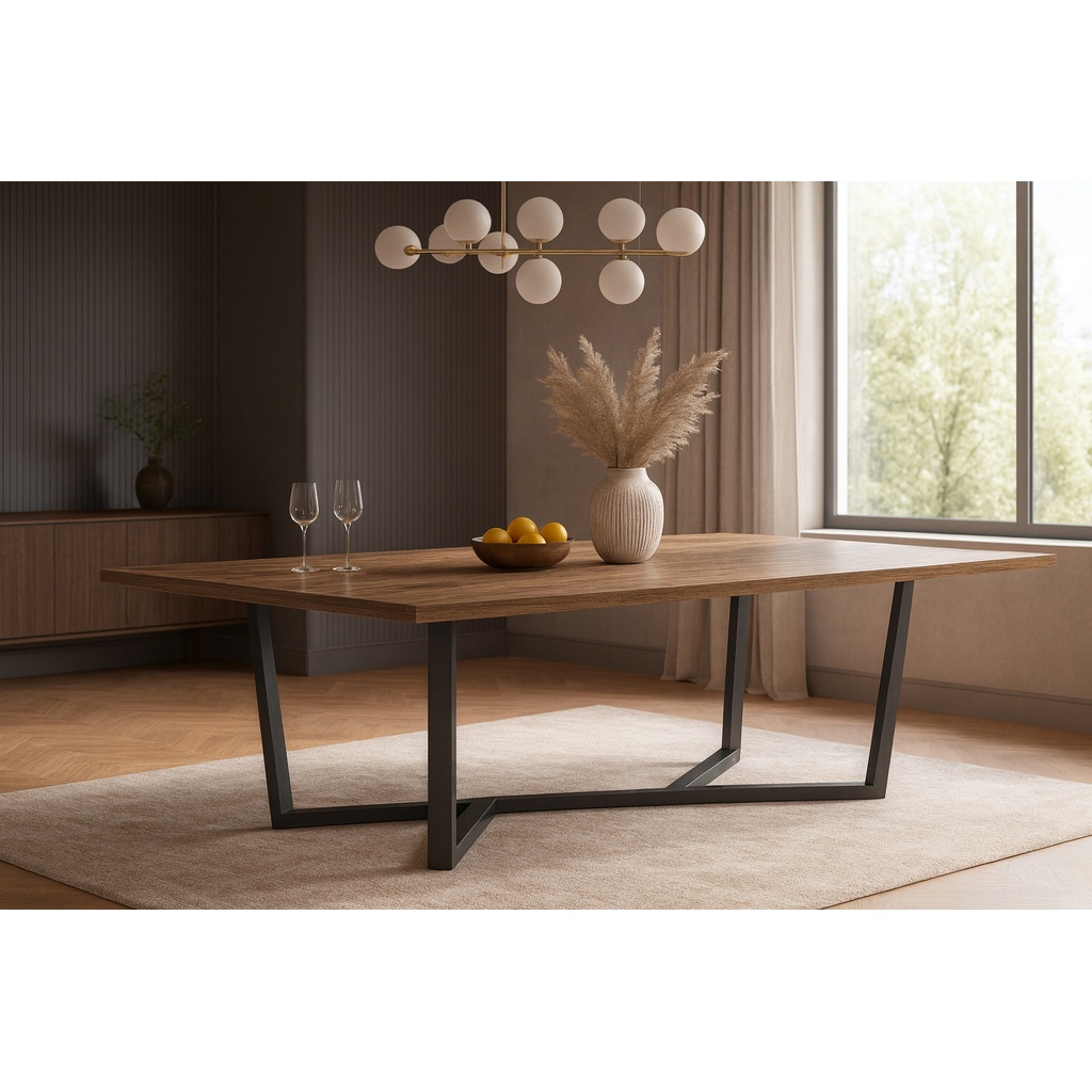 1024_7763 ΤΡΑΠΕΖΑΡΙΑ REINER ME ΕΠΙΦΑΝΕΙΑ ΣΕ ΣΚΟΥΡΟ ΚΑΦΕ ΧΡΩΜΑ - Image 1