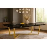 ΤΡΑΠΕΖΑΡΙΑ REINER ME ΕΠΙΦΑΝΕΙΑ ΣΕ ΟΨΗ ΜΑΥΡΟ ΜΑΡΜΑΡΟ