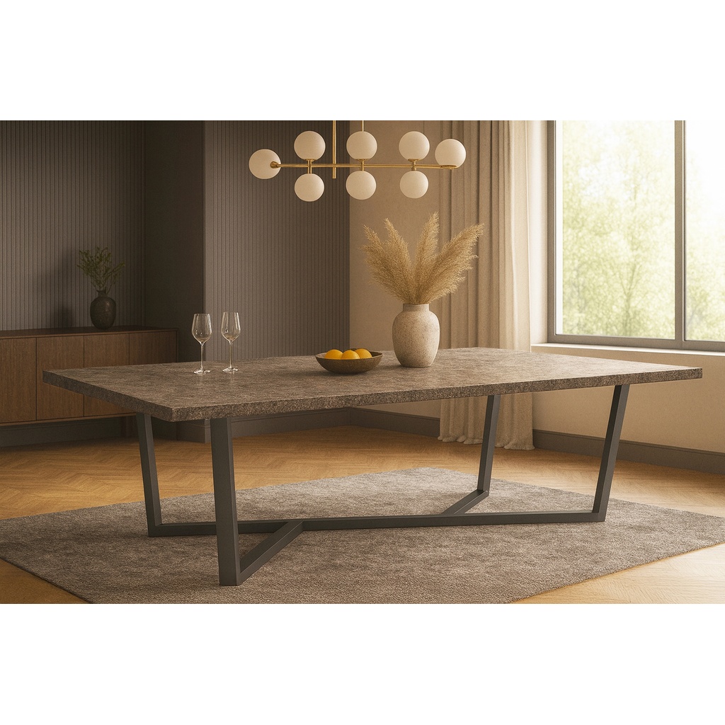 1024_K540 ΤΡΑΠΕΖΑΡΙΑ REINER ME ΕΠΙΦΑΝΕΙΑ ΣΕ ΟΨΗ ΣΚΟΥΡΟ ΤΣΙΜΕΝΤΟ - Image 1