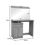 Τουαλέτα κρεβατοκάμαρας Olympus με καθρέπτη και σκαμπό σε sonoma απόχρωση - Image 5