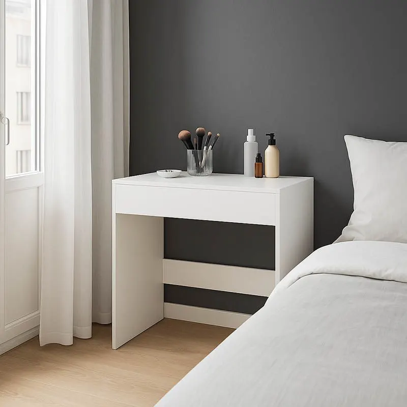 230-000083 Κονσόλα-τουαλέτα κρεβατοκάμαρας Artemisia σε λευκή απόχρωση - Image 1