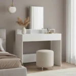 Τουαλέτα κρεβατοκάμαρας Frentsel με καθρέπτη σε λευκή απόχρωση - Image 2