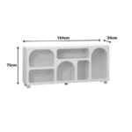 Μπουφές Emersi με ράφια mdf σε λευκή απόχρωση - Image 8