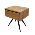 Κομοδίνο Komo-Nord Mε Επιφάνεια Σε Ανοιχτή Απόχρωση και Μαύρη Μεταλλική Βάση - Image 4