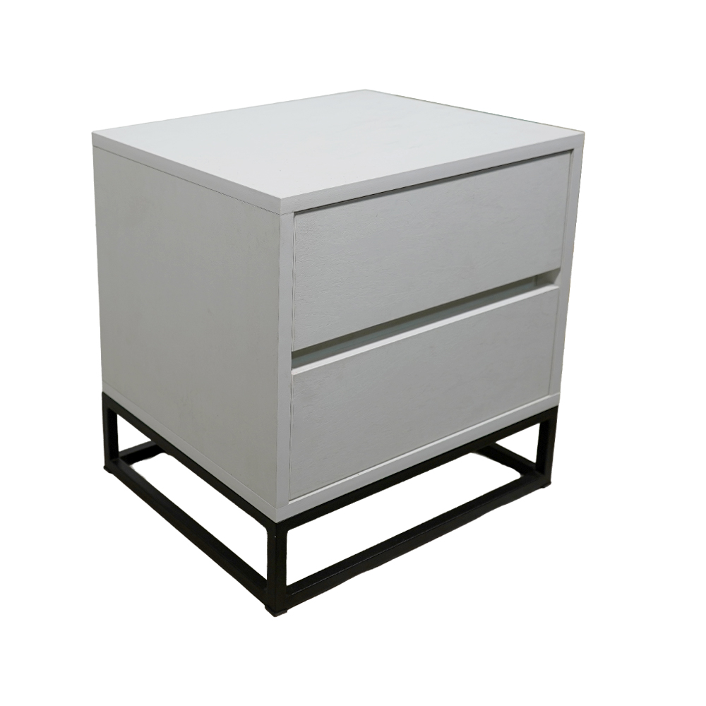 3 Κομοδίνο Komo-Boxy Mε Επιφάνεια Σε Λευκό Μάρμαρο Και Μαύρη Μεταλλική Βάση - Image 1