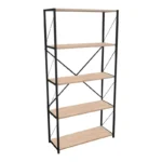 Βιβλιοθήκη Tikilmo oak μελαμίνης-μαύρο μέταλλο