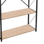 Βιβλιοθήκη Tikilmo oak μελαμίνης-μαύρο μέταλλο - Image 3