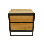 Κομοδίνο Komo-Frame Με Επιφάνεια Σε Φυσική Απόχρωση Και Μαύρη Μεταλλική Βάση - Image 5