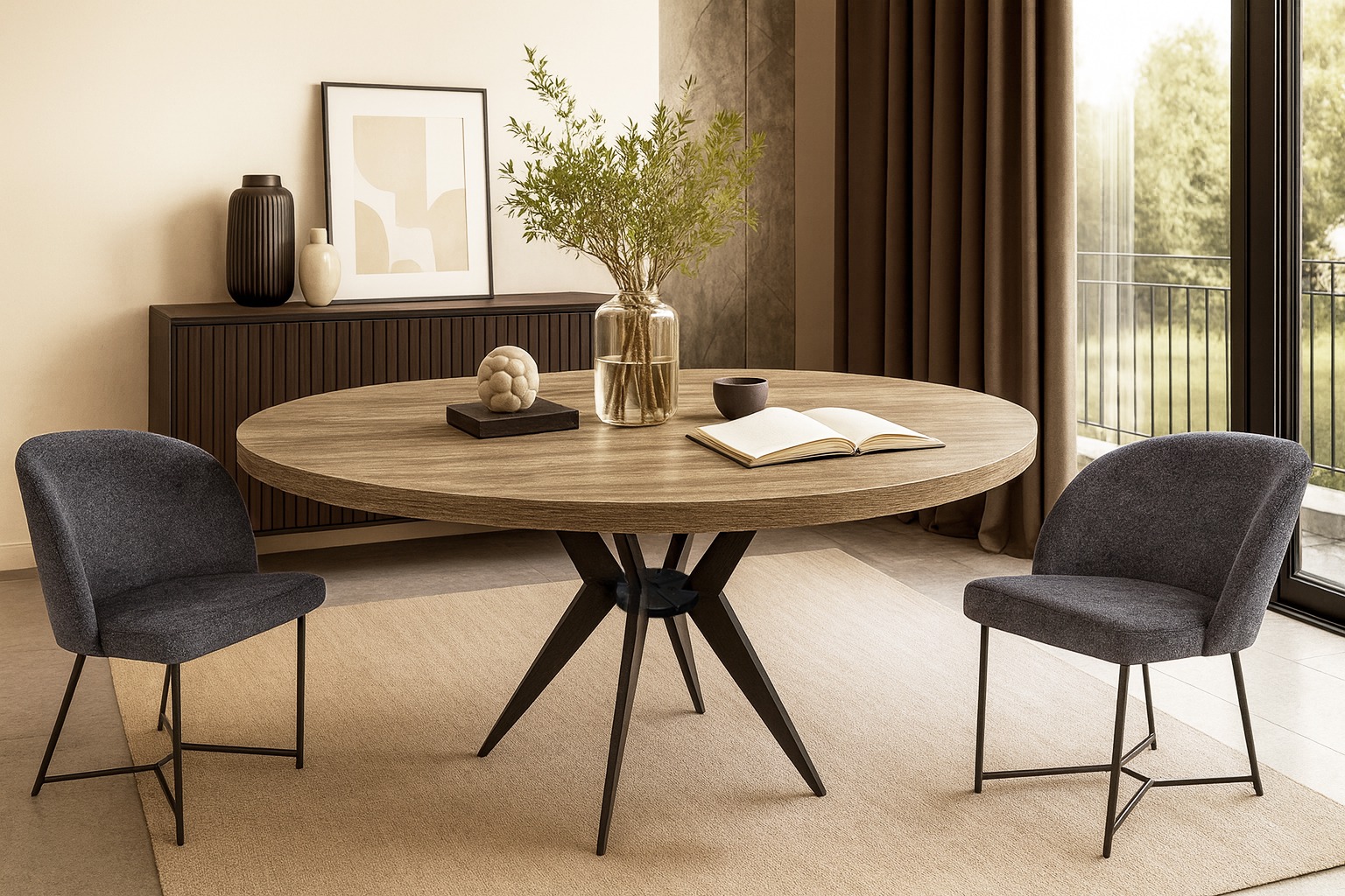 5194 Mars C Zetta Σέτ Τραπεζαρίας Nona Spitimade® Με 6τμχ Καρέκλες Mars - Image 1