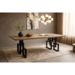 ΤΡΑΠΕΖΑΡΙΑ SQUARE ΜΕ ΕΠΙΦΑΝΕΙΑ ΣΕ ΑΝΟΙΧΤΗ ΑΠΟΧΡΩΣΗ ΞΥΛΟΥ