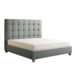 ΚΡΕΒΑΤΙ ΑΦΡΟΔΙΤΗ ΜΕ ΥΦΑΣΜΑ ΣΕ ΓΚΡΙ ΑΠΟΧΡΩΣΗ 160Χ200 - Image 2