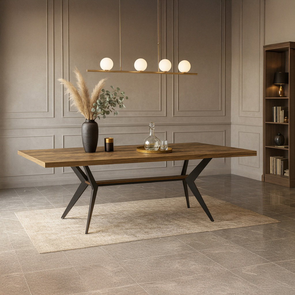 7763 ΤΡΑΠΕΖΑΡΙΑ LAMA ΜΕ ΕΠΙΦΑΝΕΙΑ ΣΕ ΣΚΟΥΡΟ ΚΑΦΕ ΧΡΩΜΑ - Image 1