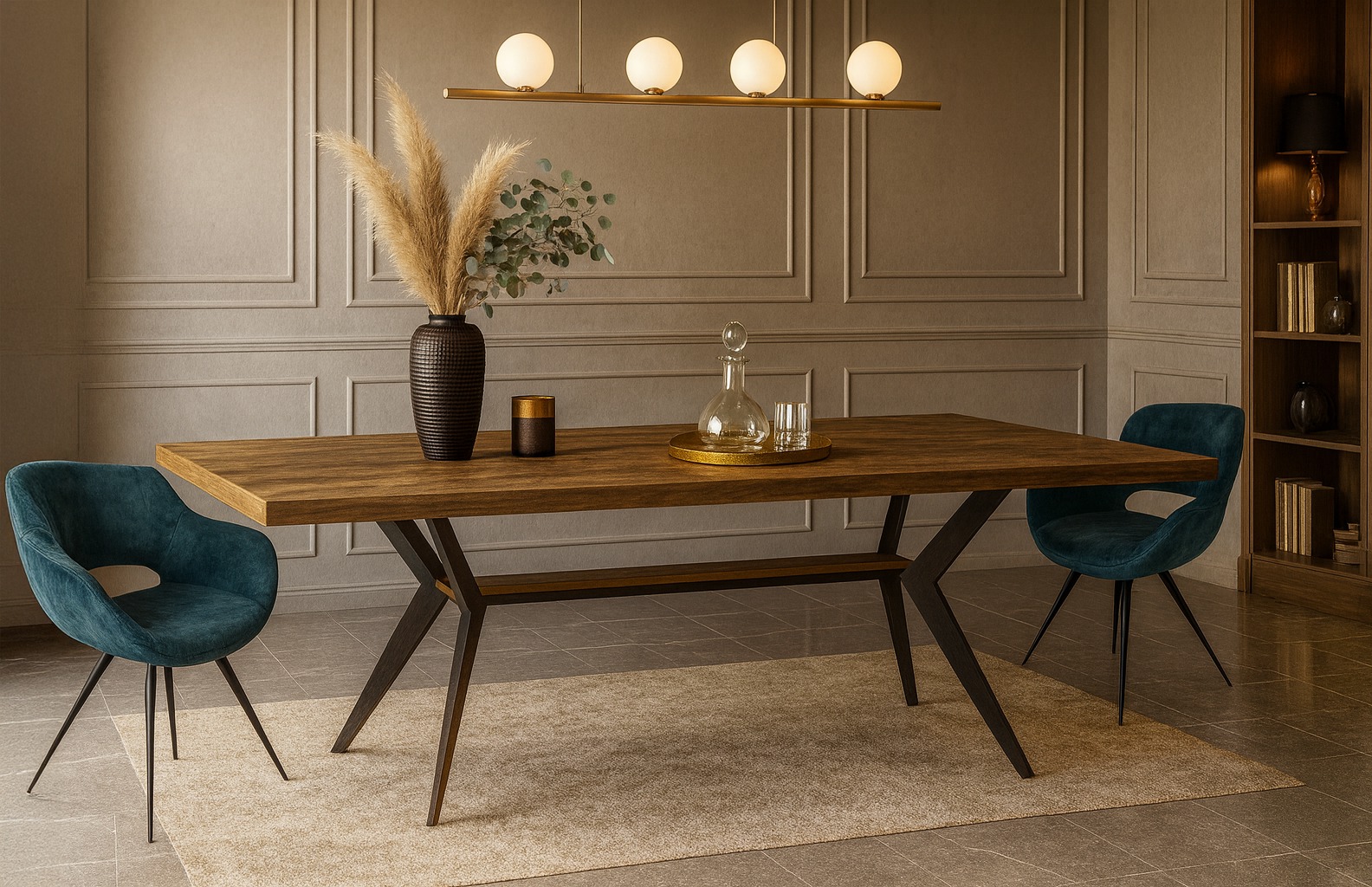 7763 Edition Bristol Σέτ Τραπεζαρίας Lama Spitimade® Με 6τμχ Καρέκλες Edition - Image 1