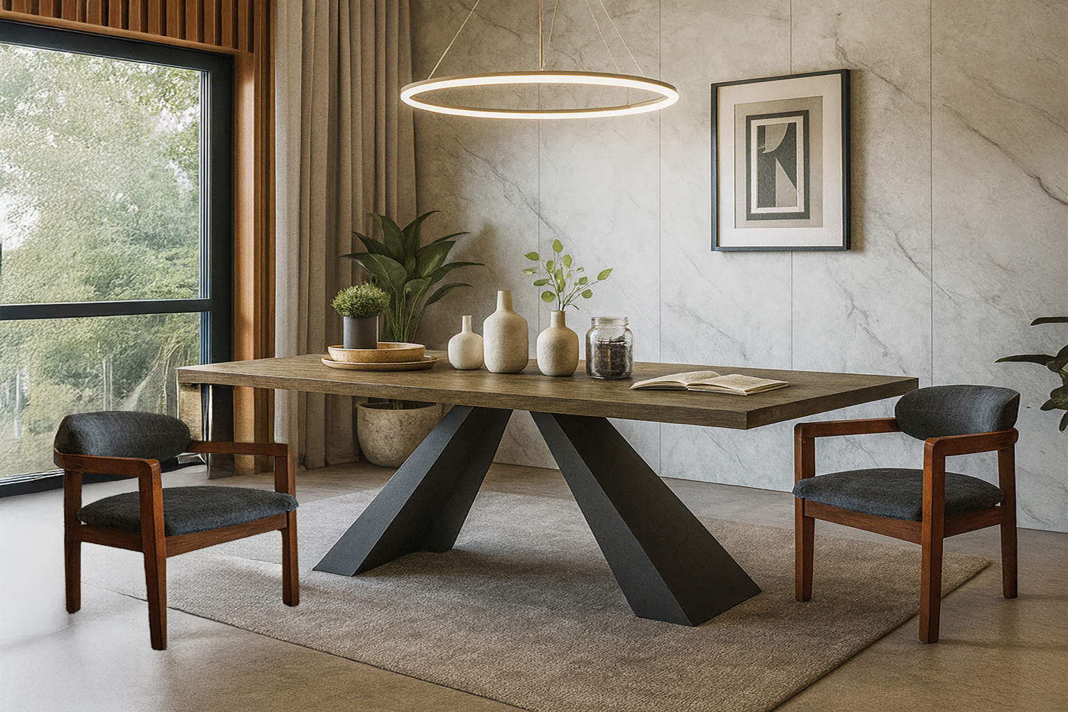 7763 Nomad2 Zetta Σέτ Τραπεζαρίας Vogue Spitimade® Με 6τμχ Καρέκλες Nomad - Image 1