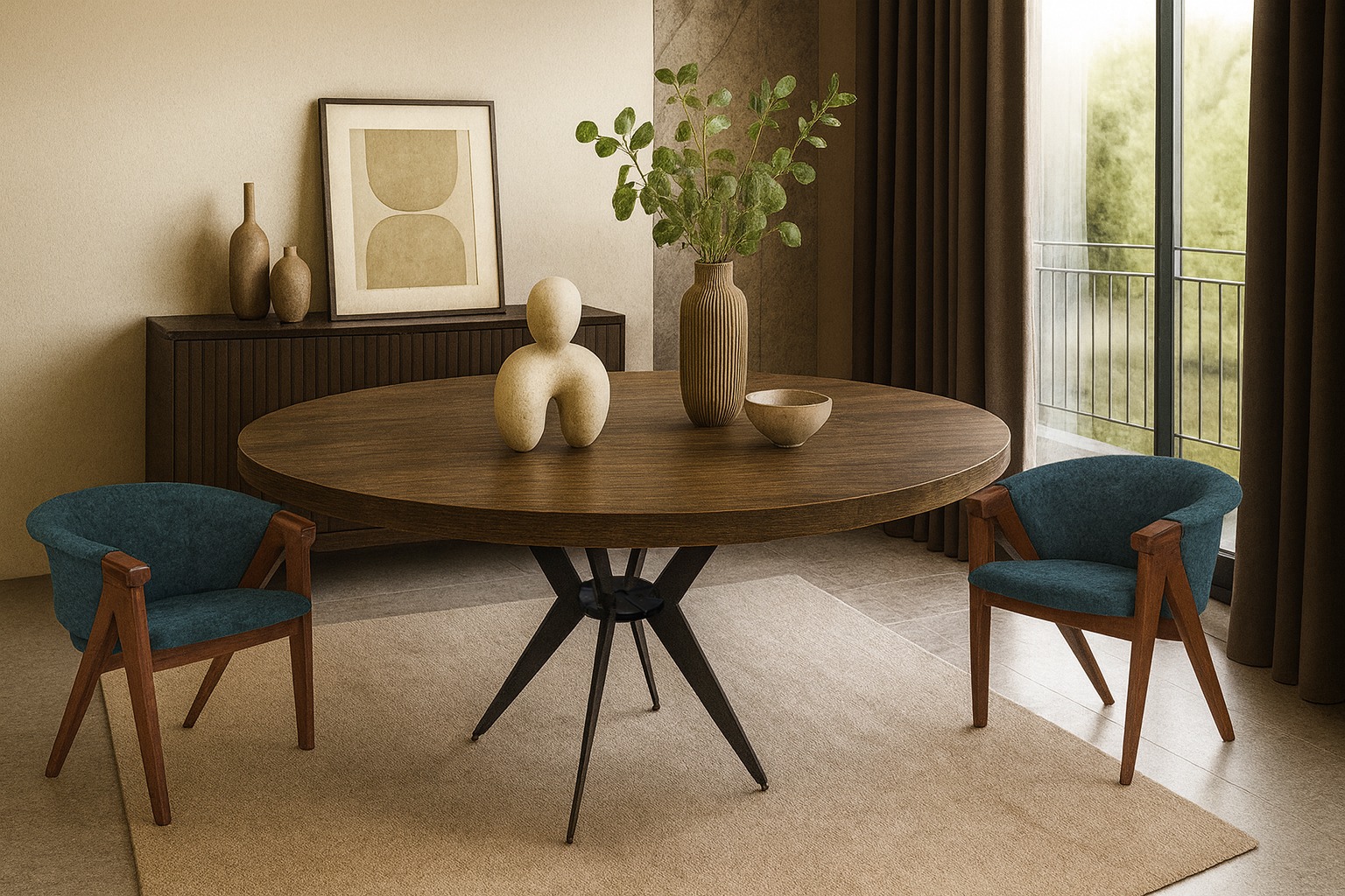 7763 Rich C Bristol Σέτ Τραπεζαρίας Nona Spitimade® Με 6τμχ Καρέκλες Rich - Image 1