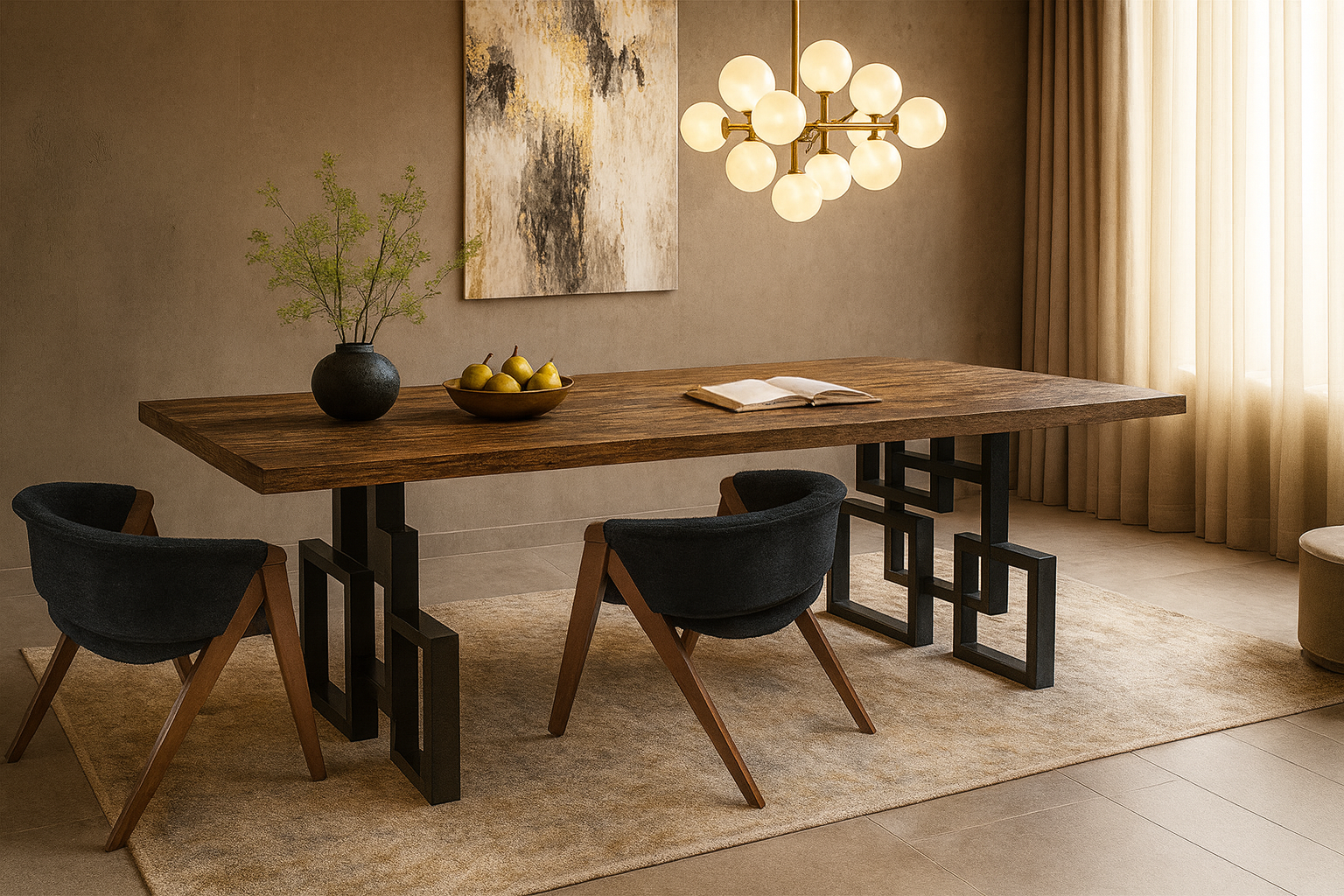 7763 Rich Σέτ Τραπεζαρίας Square Spitimade® Με 6τμχ Καρέκλες Rich - Image 1