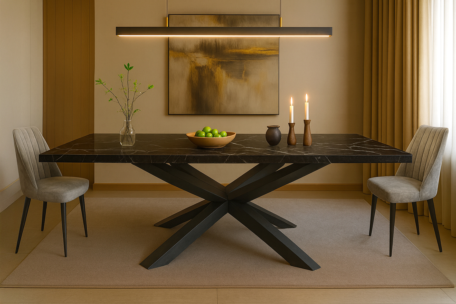 7767 Argo Beige Σέτ Τραπεζαρίας Spider Spitimade® Με 6τμχ Καρέκλες Argo - Image 1