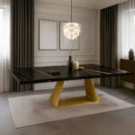 ΤΡΑΠΕΖΑΡΙΑ STRUMER ΜΕ ΕΠΙΦΑΝΕΙΑ ΣΕ ΟΨΗ ΜΑΥΡΟ ΜΑΡΜΑΡΟ