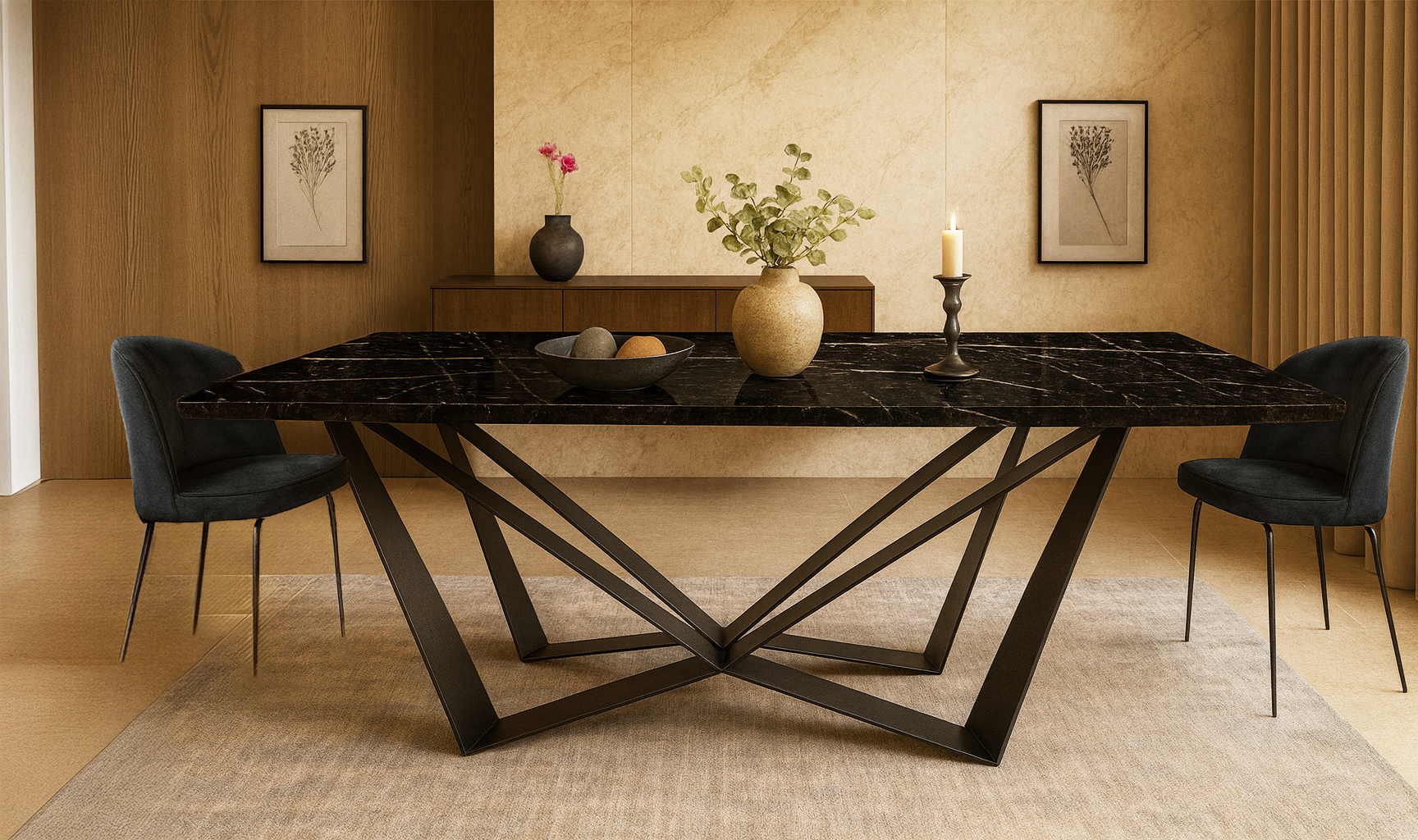 7767 Vesta Oscar Black Σέτ Τραπεζαρίας Power Spitimade® Με 6τμχ Καρέκλες Oscar - Image 1