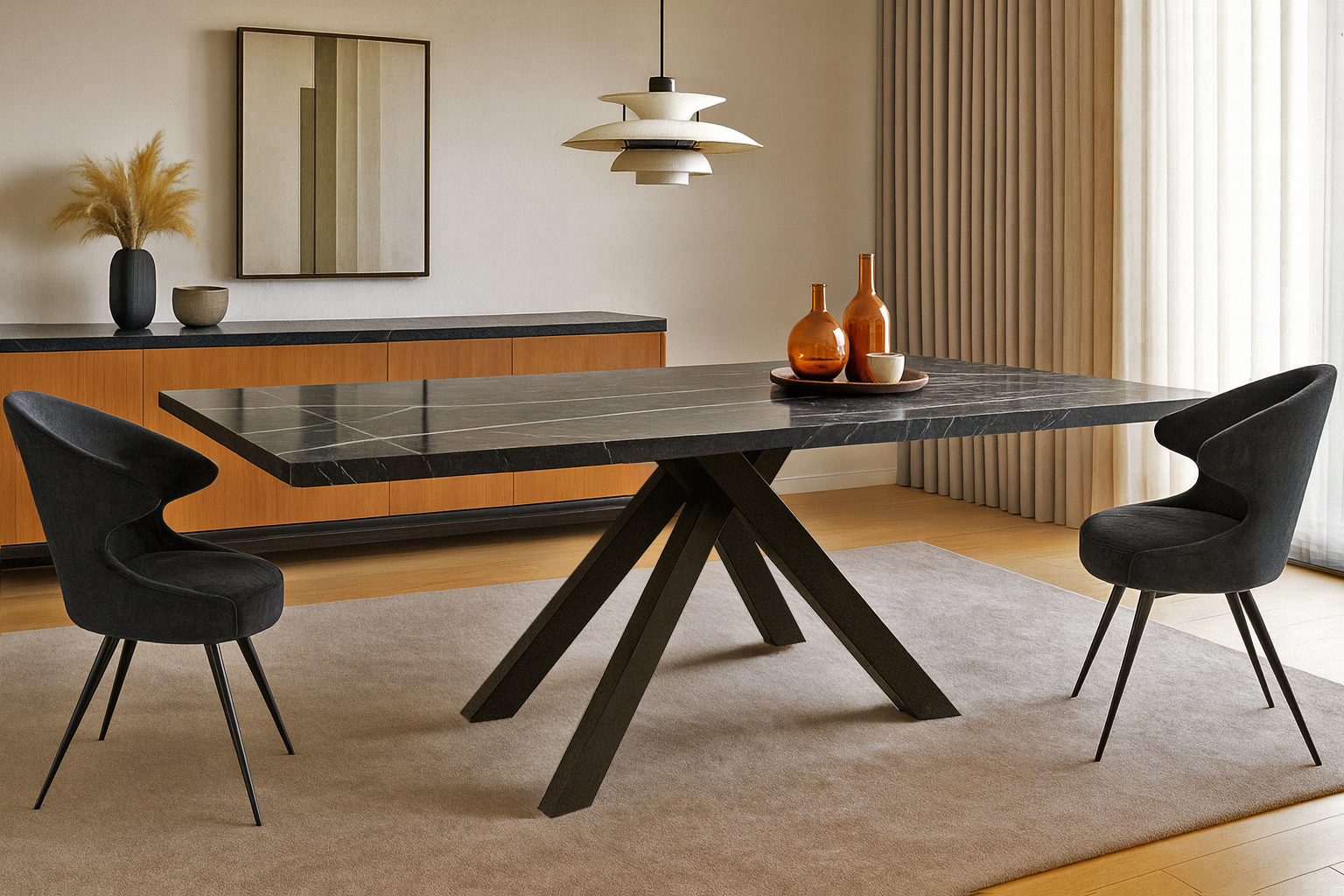 7767 galaxy Σέτ Τραπεζαρίας Cobweb Spitimade® Με 6τμχ Καρέκλες Galaxy - Image 1