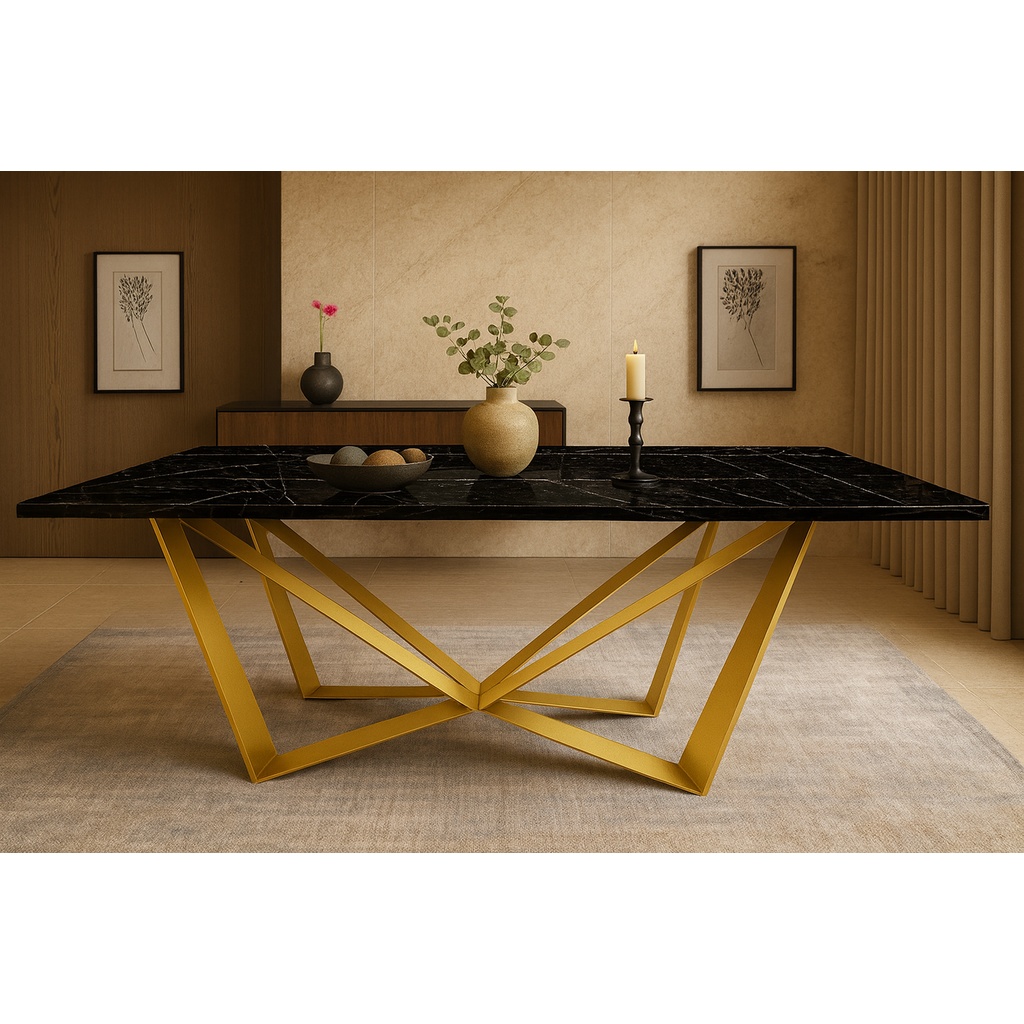 7767_GOLD_1024 ΤΡΑΠΕΖΑΡΙΑ POWER ΜΕ ΕΠΙΦΑΝΕΙΑ ΣΕ ΟΨΗ ΜΑΥΡΟΥ ΜΑΡΜΑΡΟΥ - Image 1