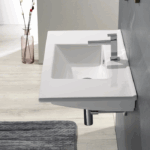 Νιπτήρας Επίπλου Πορσελάνης Cerastyle Arte 65x45cm Λευκό - Image 3