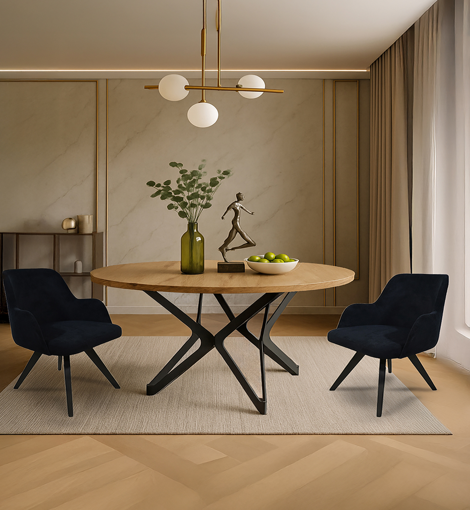 Asteri Strog. K529 Verena Black Σέτ Τραπεζαρίας Loggy Spitimade® Με 6τμχ Καρέκλες Verena - Image 1