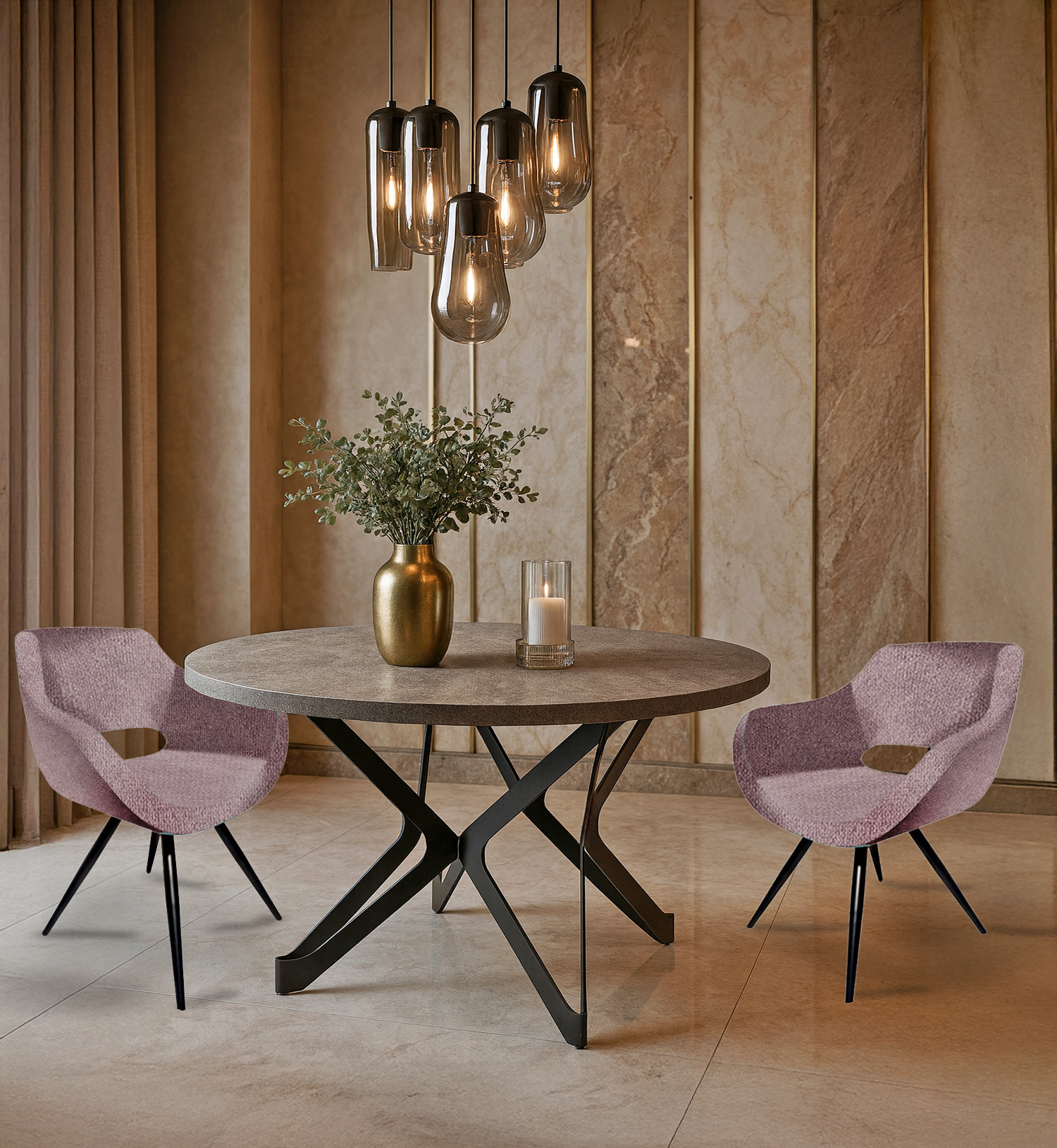 Asteri Strog. K540 Edition Σέτ Τραπεζαρίας Loggy Spitimade® Με 6τμχ Καρέκλες Edition - Image 1