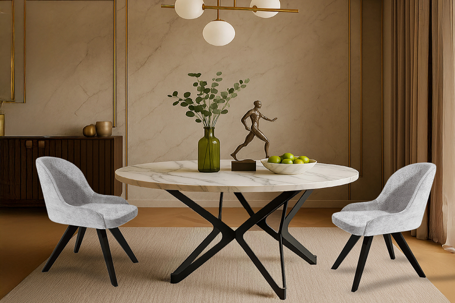 Asteri Strog. Progetto Isabelle Bristol 2 Σέτ Τραπεζαρίας Loggy Spitimade® Με 6τμχ Καρέκλες Isabel - Image 1