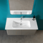 Νιπτήρας Επίπλου Πορσελάνης Cerastyle Blue 100x47cm Λευκό - Image 2