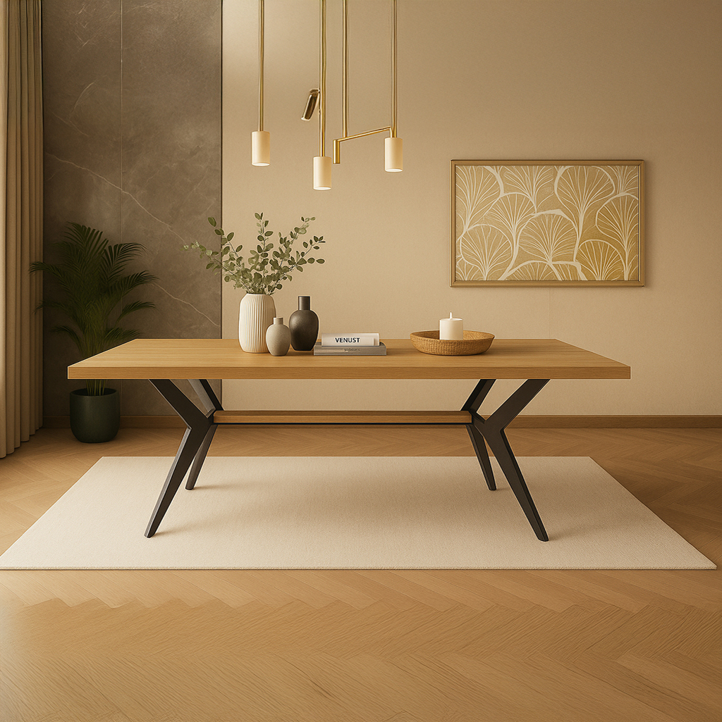 Decor 6 LAMA ΤΡΑΠΕΖΑΡΙΑ LAMA ΜΕ ΕΠΙΦΑΝΕΙΑ ΣΕ ΦΥΣΙΚΟ ΞΥΛΟ ΜΕ ΙΣΙΟ ΤΕΛΕΙΩΜΑ - Image 1