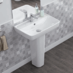 Νιπτήρας Κρεμαστός Πορσελάνης Cerastyle Duru 60x40cm Λευκό - Image 3