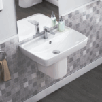 Νιπτήρας Κρεμαστός Πορσελάνης Cerastyle Duru 60x40cm Λευκό - Image 4