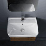 Νιπτήρας Κρεμαστός Πορσελάνης Cerastyle Duru 60x40cm Λευκό - Image 5