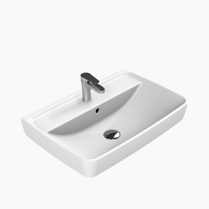 Duru niptiras 60-40-700x700 Νιπτήρας Κρεμαστός Πορσελάνης Cerastyle Duru 60x40cm Λευκό - Image 1