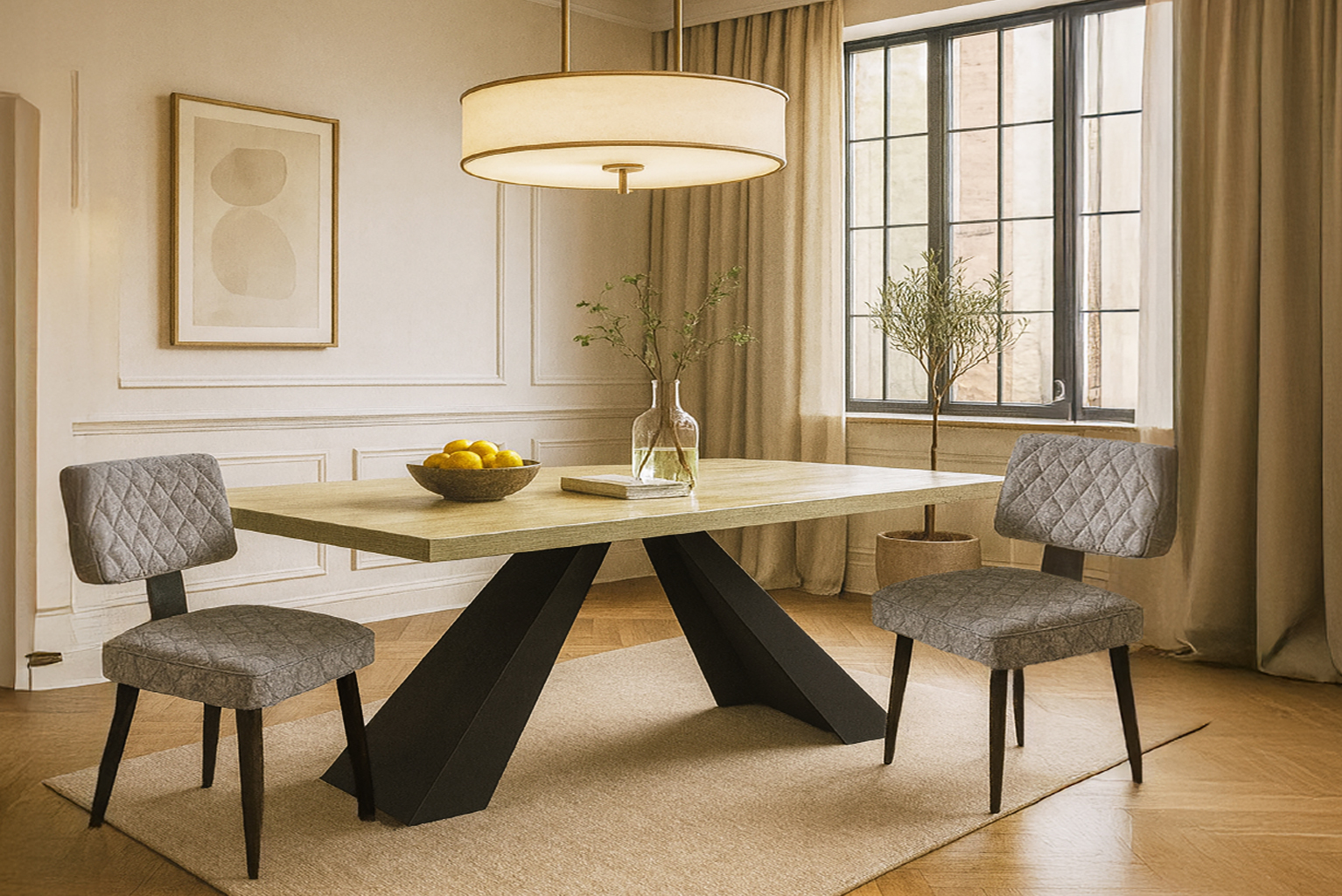 Ep Progetto Vesta Zetta Σέτ Τραπεζαρίας Vogue Spitimade® Με 6τμχ Καρέκλες Vesta - Image 1