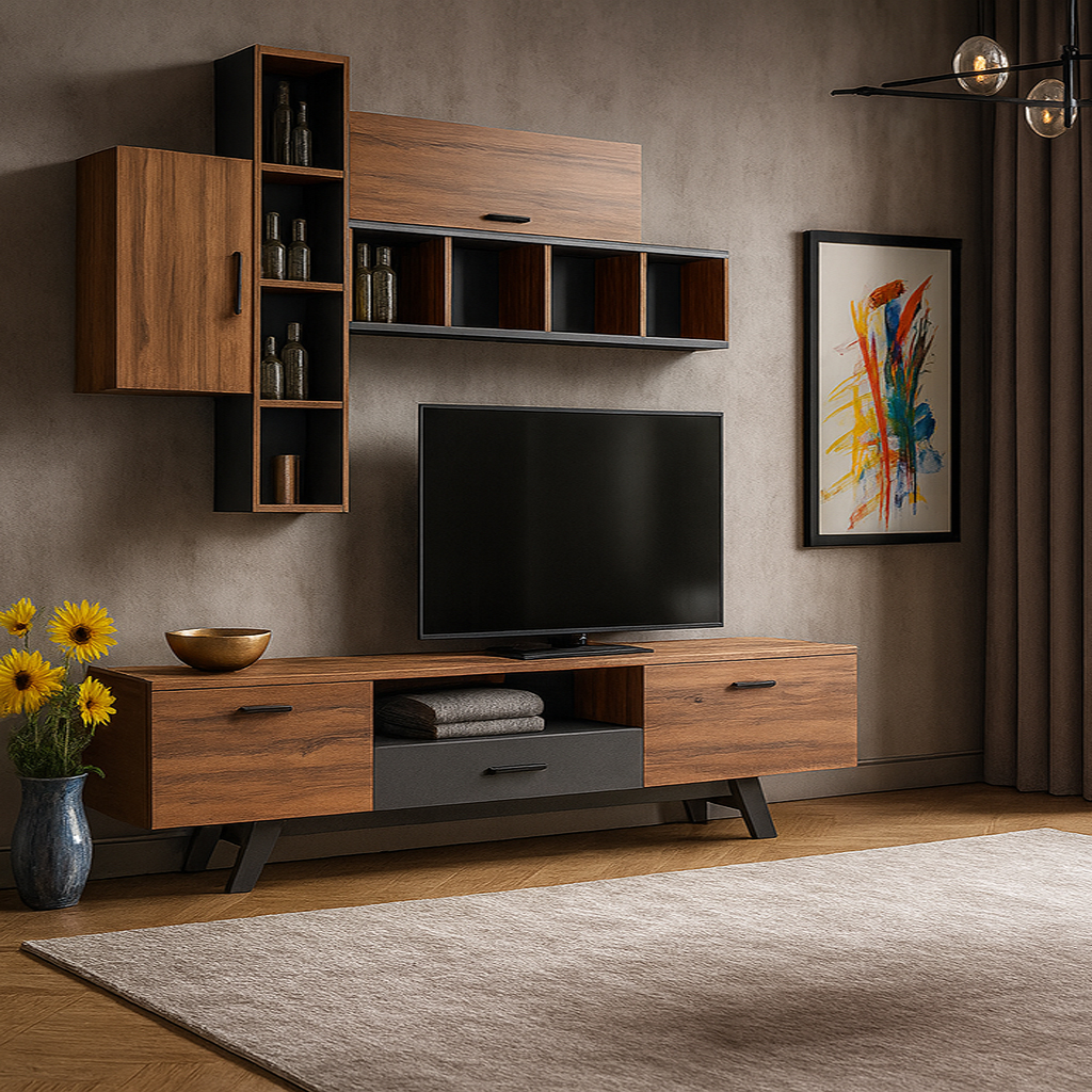 Epiplo Tv 37 Karydi ΣΥΝΘΕΤΟ ΣΑΛΟΝΙΟΥ VEGAS ΣΕ ΑΠΟΧΡΩΣΗ ΚΑΡΥΔΙ ΜΕ ΑΝΘΡΑΚΙ ΛΕΠΤΟΜΕΡΕΙΕΣ - Image 1